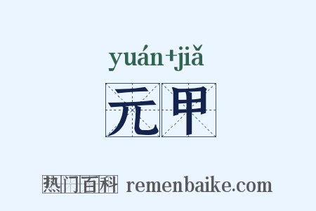 元甲是什么意思的图片